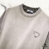 PRADA Washed 320g Short Sleeve T-Shirt with Minimalist Triangular Embroidered Logo