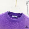 PRADA/Prada 320g Washed Short Sleeve T-Shirt with Minimalist Triangular Logo Embroidery