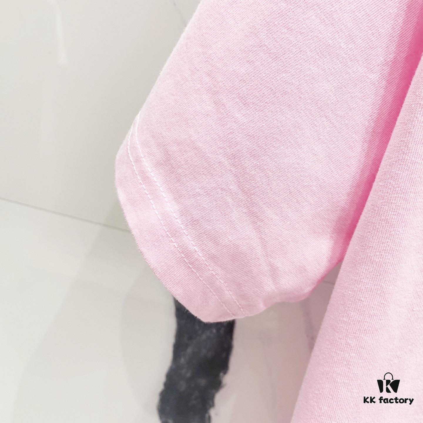 PRADA/Prada 320g Washed Short-Sleeve T-Shirt with Minimalist Triangular Logo Embroidery