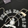 Prada 320g Heavyweight Cotton Loose-Fit T-Shirt with 3D Embossed Logo Design