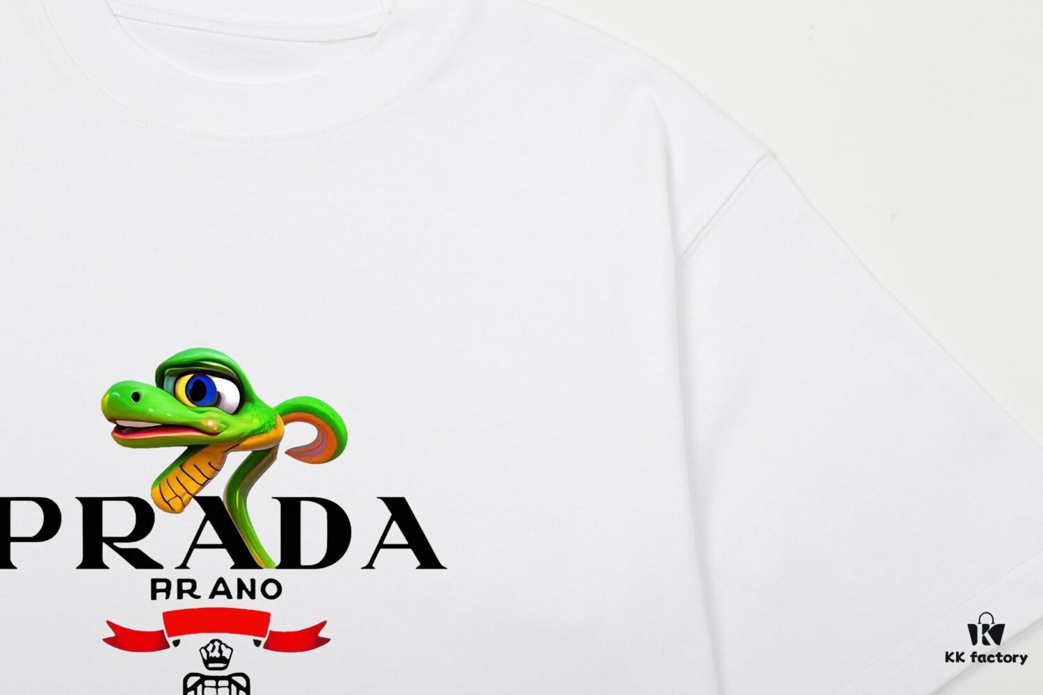 PRADA*Prada* Loose Fit Printed Logo Design Spring Summer New Fashion Crew Neck Short Sleeve T-Shirt, Soft and Comfortable Unisex Wear, Versatile Casual Essential