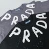 25ss PRADA Hand-Painted Logo T-Shirt Inspired by 80s Retro Style