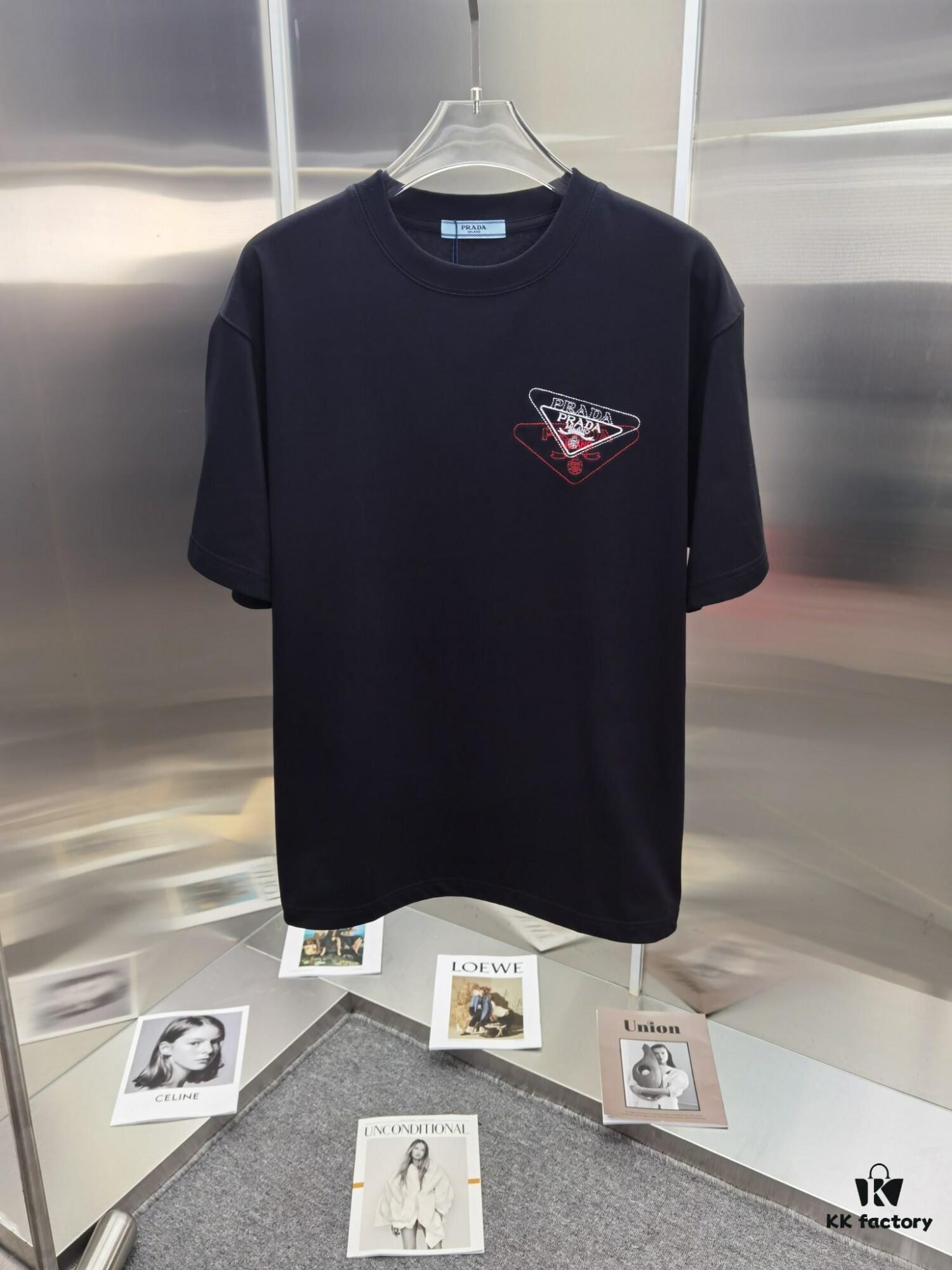 PR*DA Embroidered Premium Version Short Sleeve T-Shirt (Unisex Design)