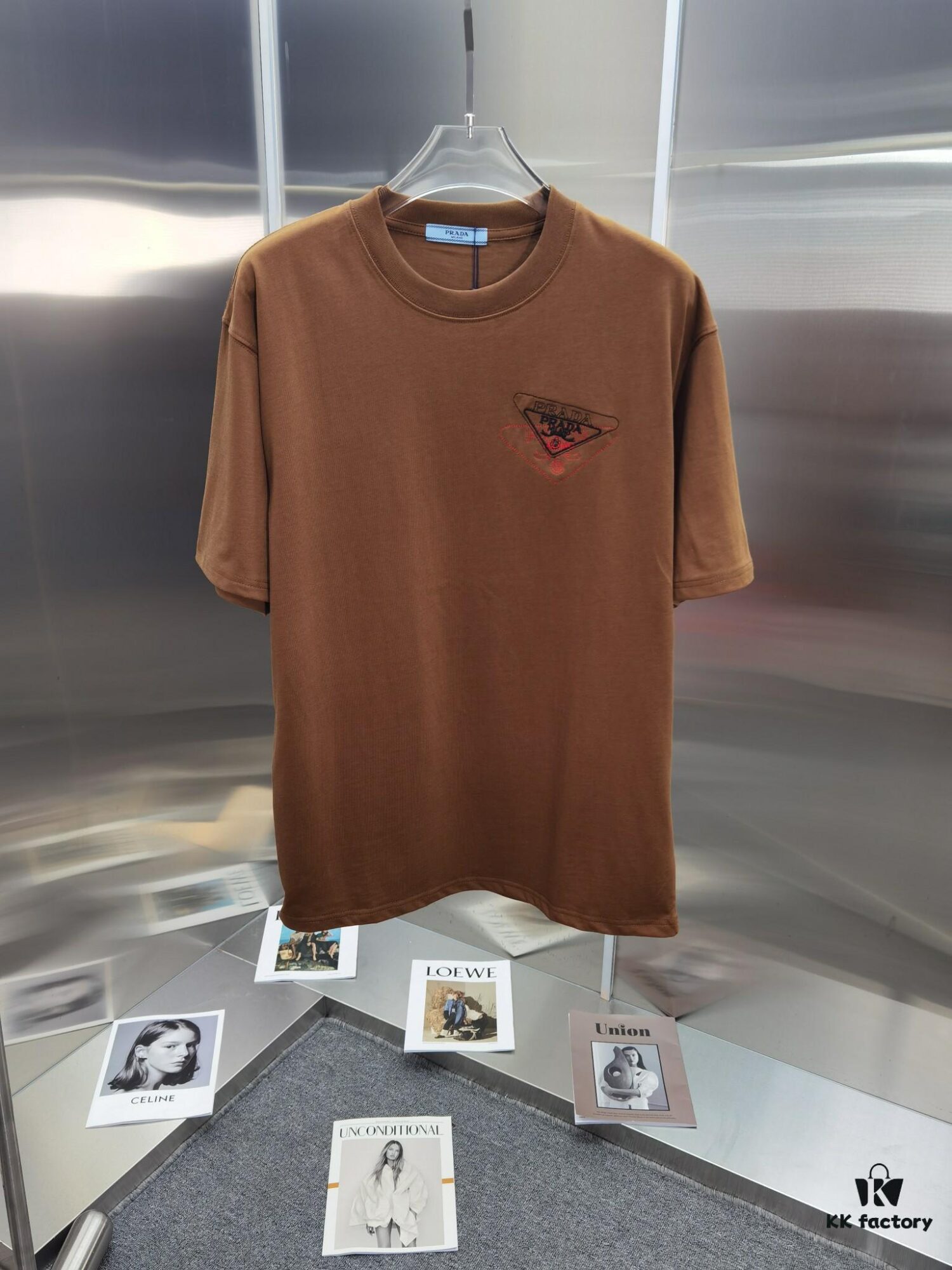 PR*DA Embroidered Premium Short Sleeve T-Shirt (Top Quality, Distinct from Standard Version)