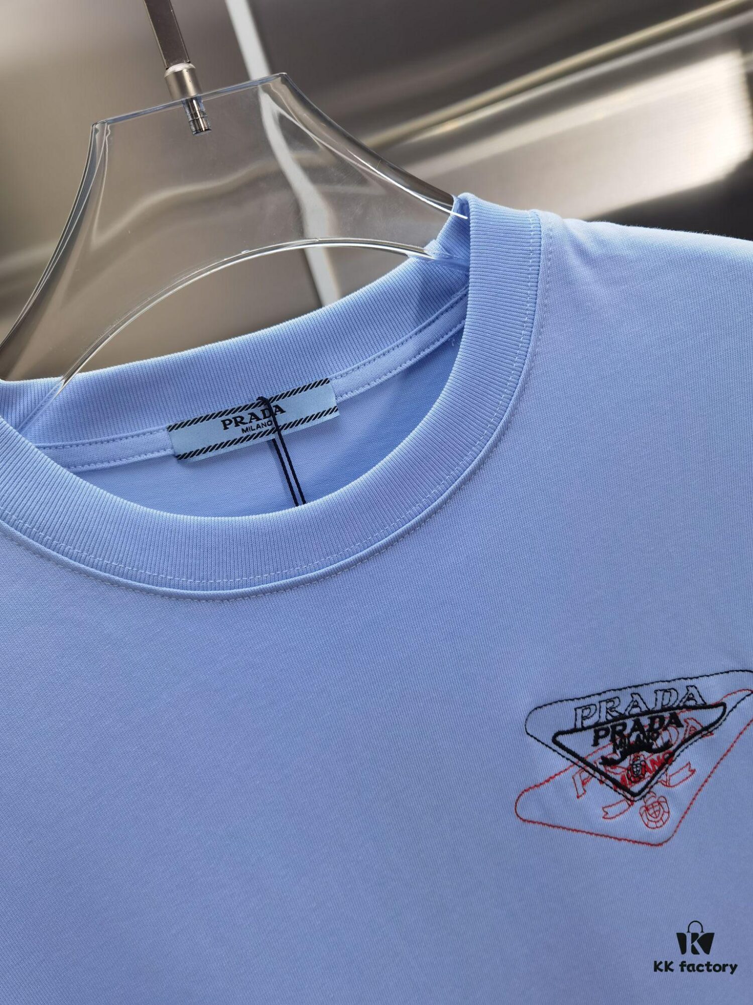 PR*DA Embroidered Premium Version Short Sleeve T-Shirt (Unisex Design)