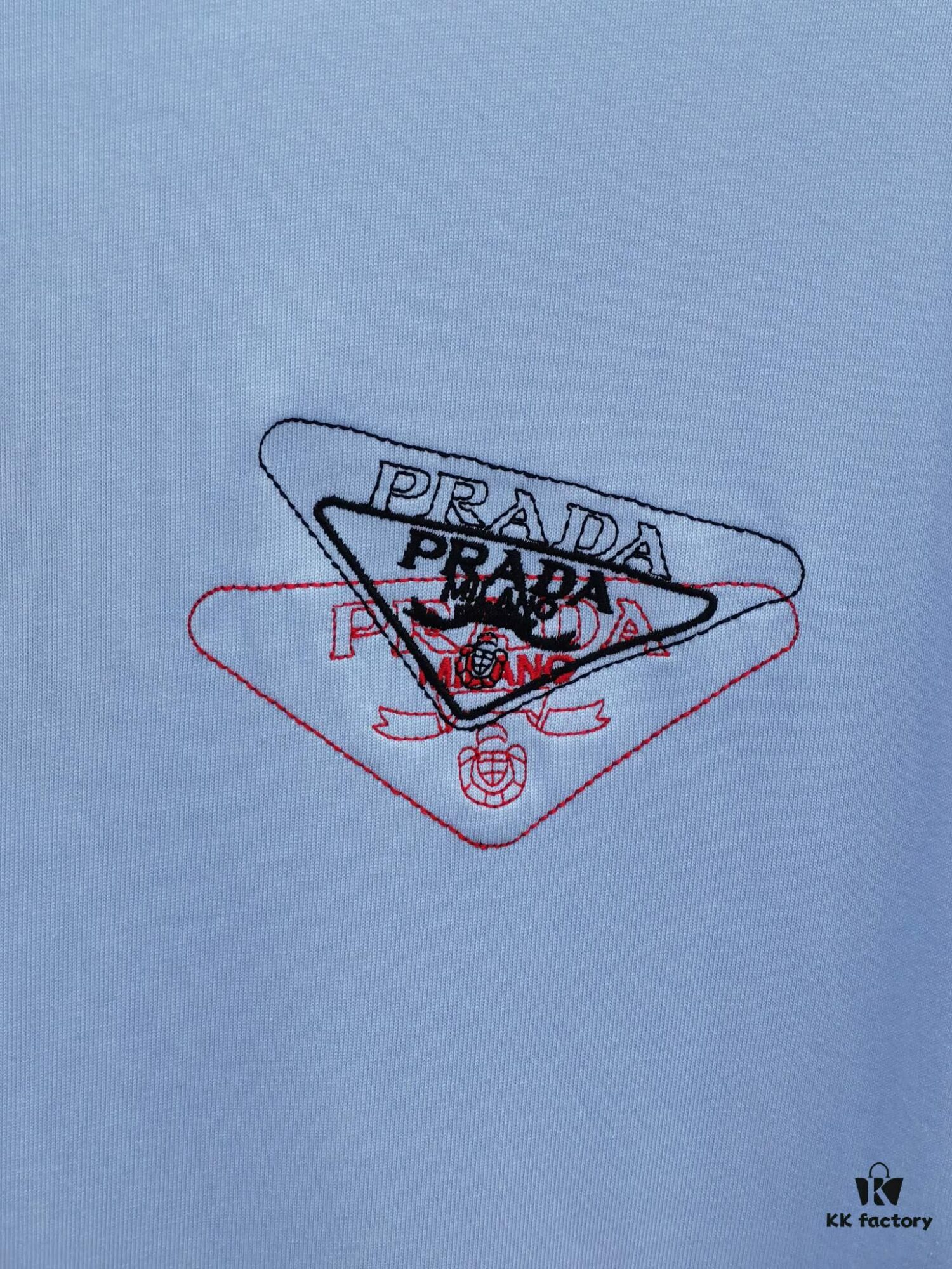 PR*DA Embroidered Premium Version Short Sleeve T-Shirt (Unisex Design)