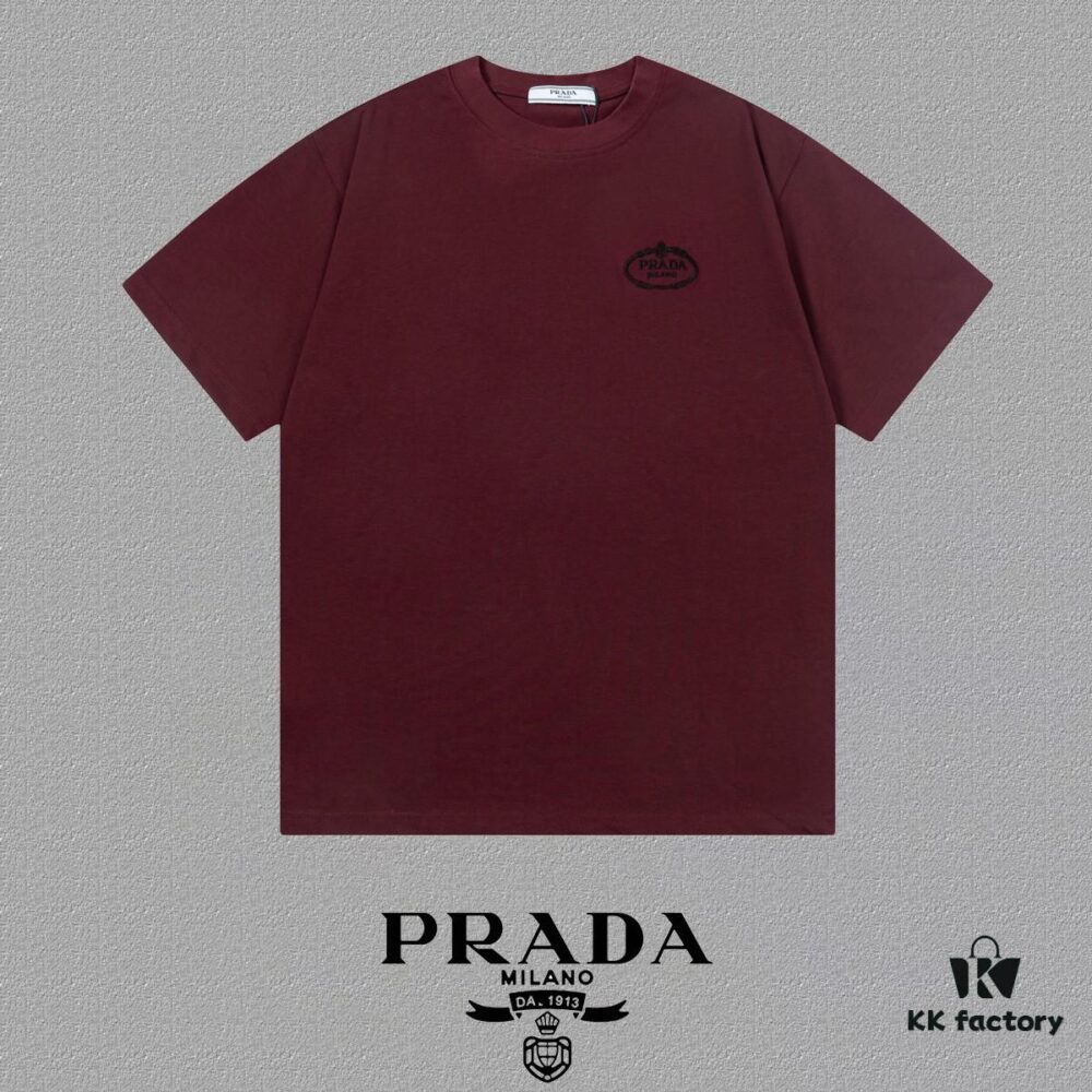 PR*DA Embroidered Premium Short Sleeve T-Shirt (Top-tier Quality, Distinct from Generic Versions)