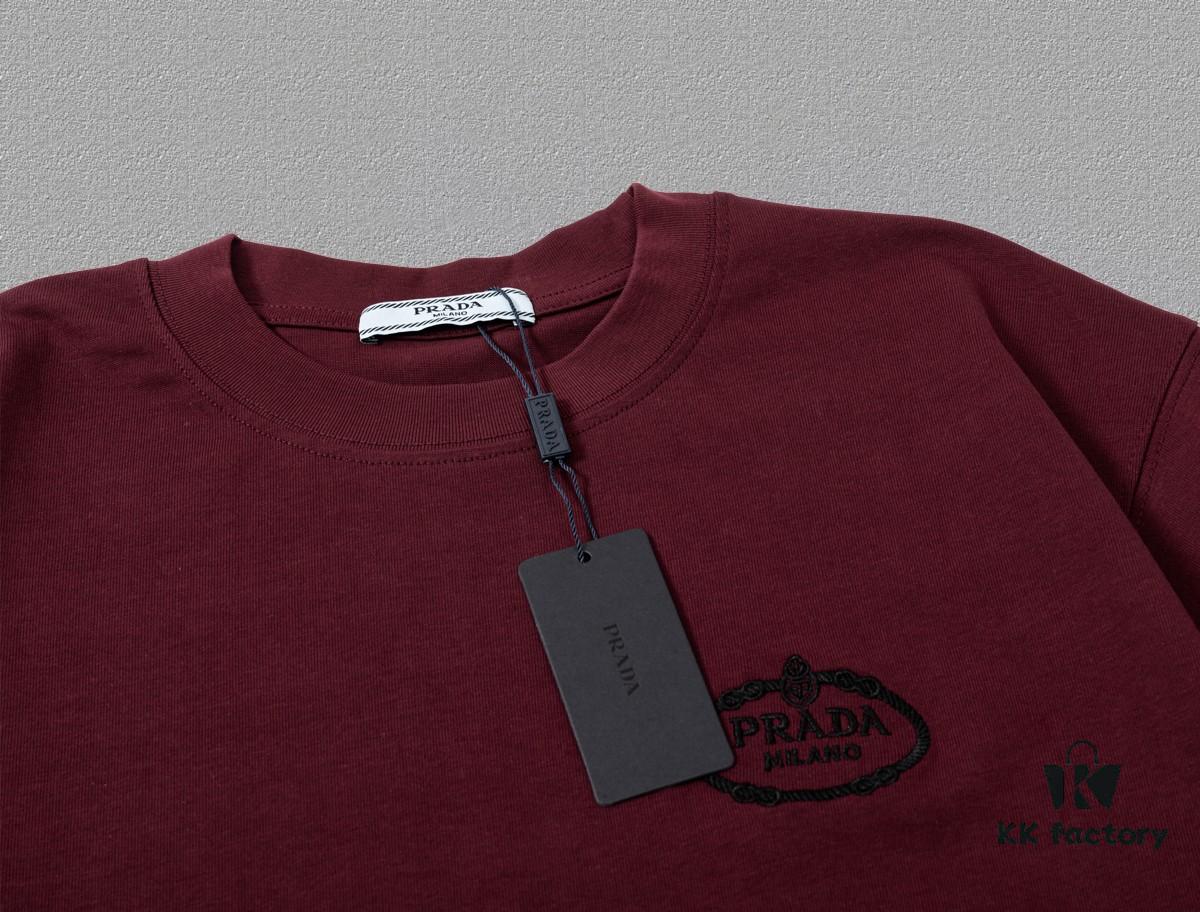 PR*DA Embroidered Premium Short Sleeve T-Shirt (Top-tier Quality, Distinct from Generic Versions)