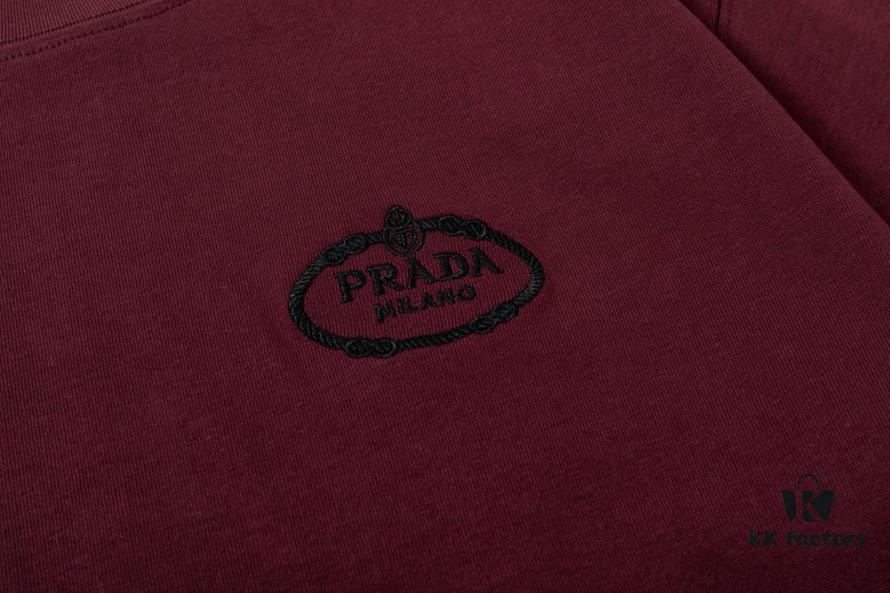 PR*DA Embroidered Premium Short Sleeve T-Shirt (Top-tier Quality, Distinct from Generic Versions)