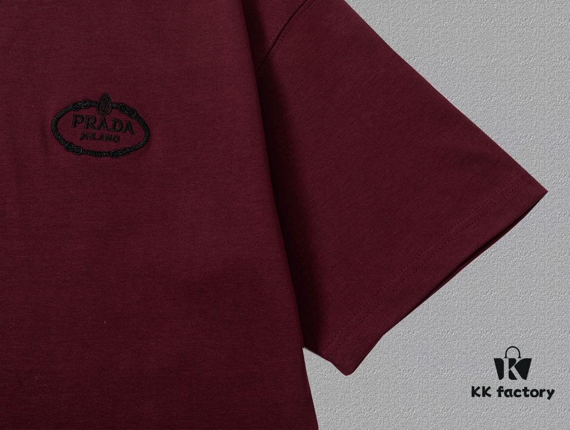 PR*DA Embroidered Premium Short Sleeve T-Shirt (Top-tier Quality, Distinct from Generic Versions)