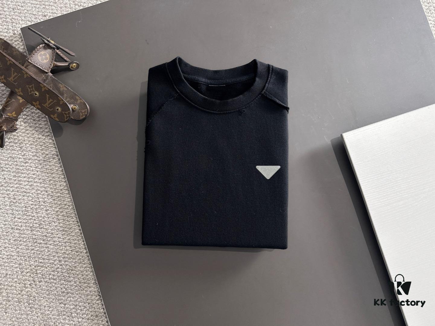 PRADA High-Quality 2025 Spring/Summer New Men's Tie-Dye Washed Short-Sleeve T-Shirt