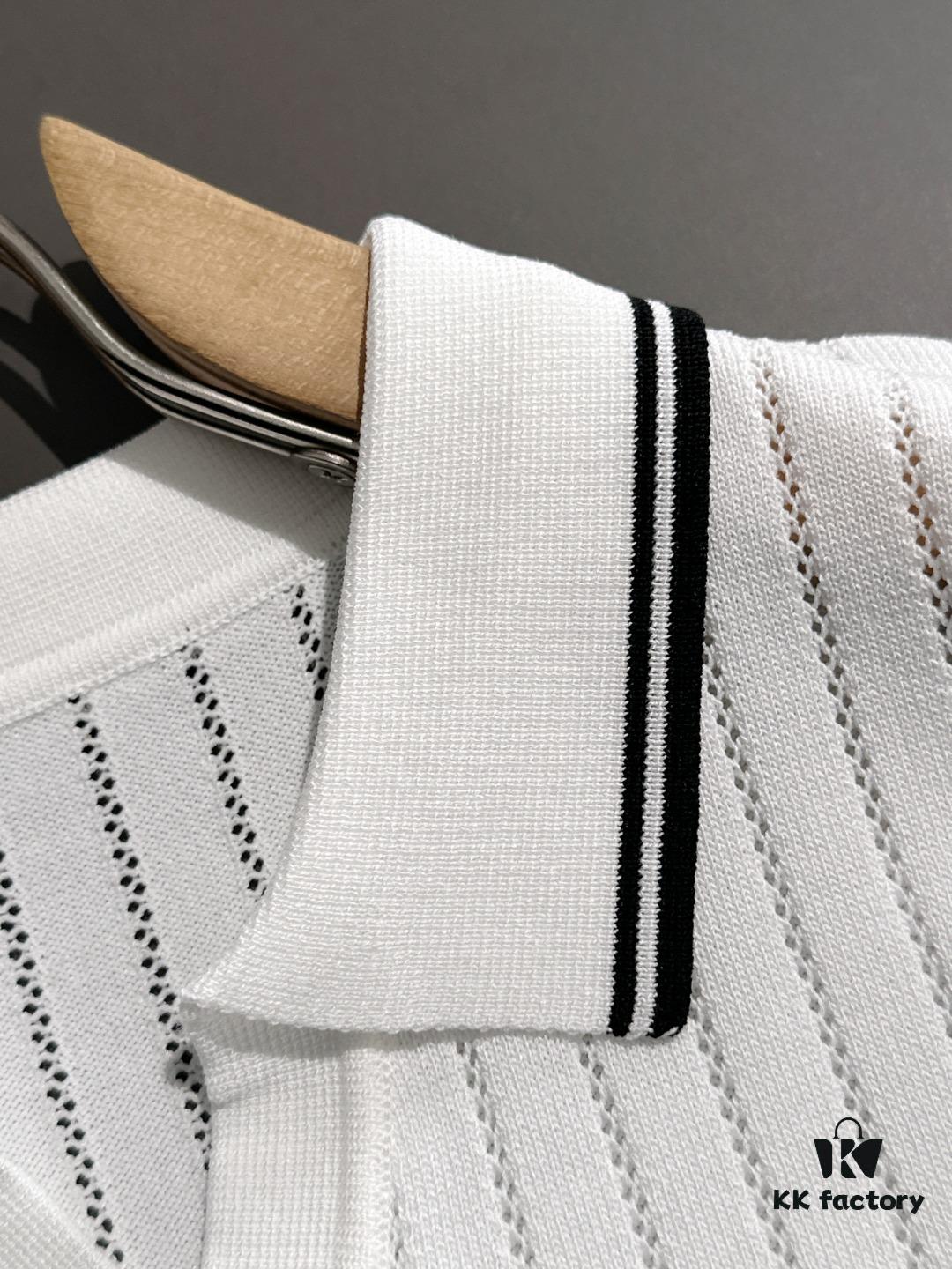 High-Quality Prada 2025 Spring/Summer New Men's Collared Short-Sleeve T-Shirt