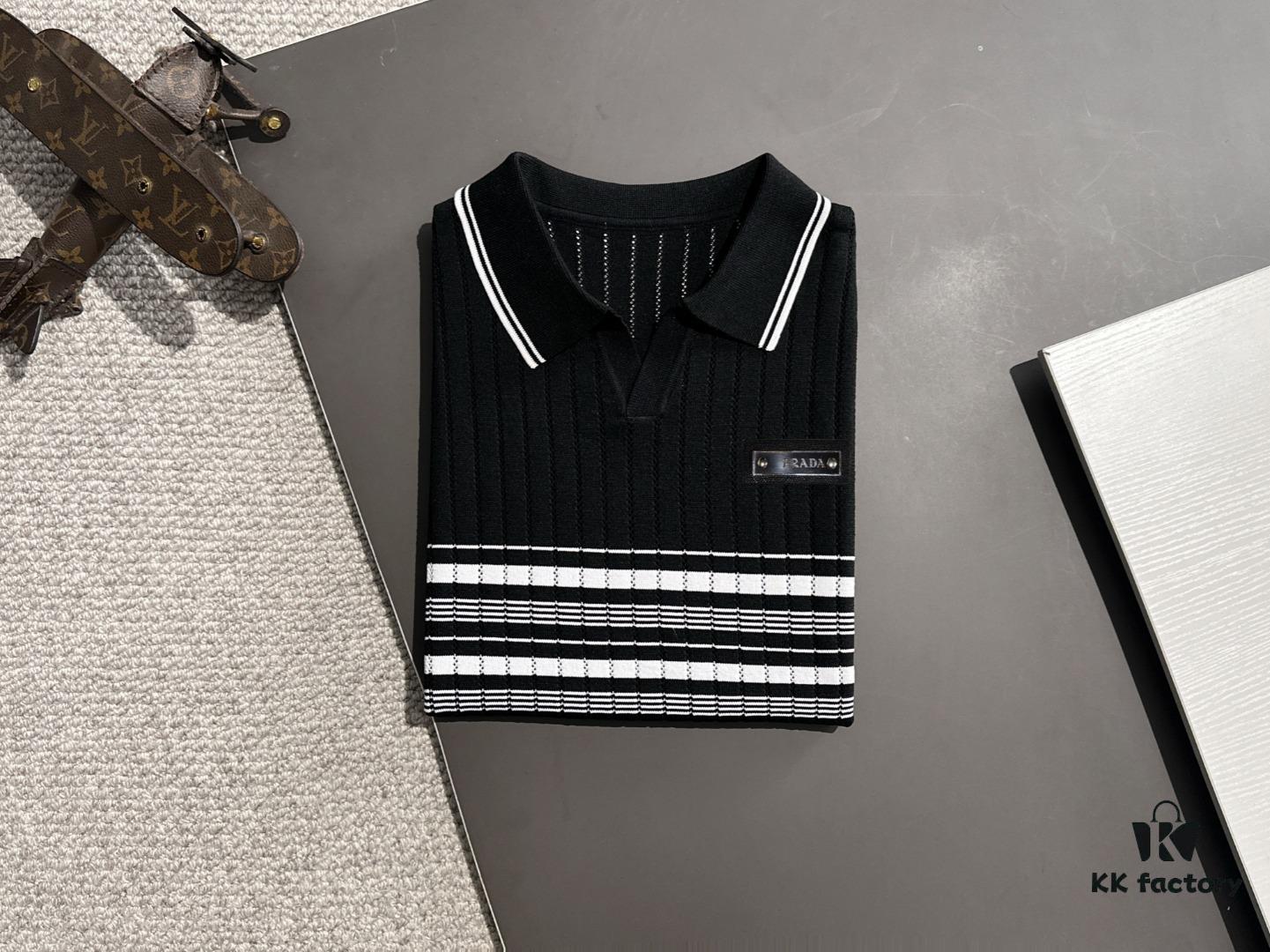 High-Quality Prada 2025 Men's New Crew Neck Short-Sleeve T-Shirt