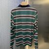 Prada Striped Long-Sleeve Polo Shirt
