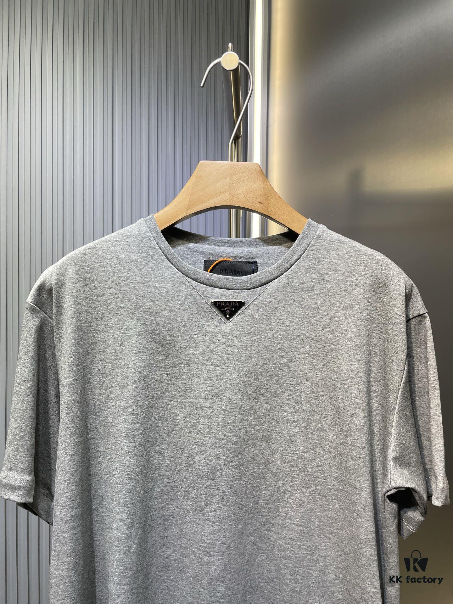 Prada Triangle Logo Short Sleeve T-Shirt