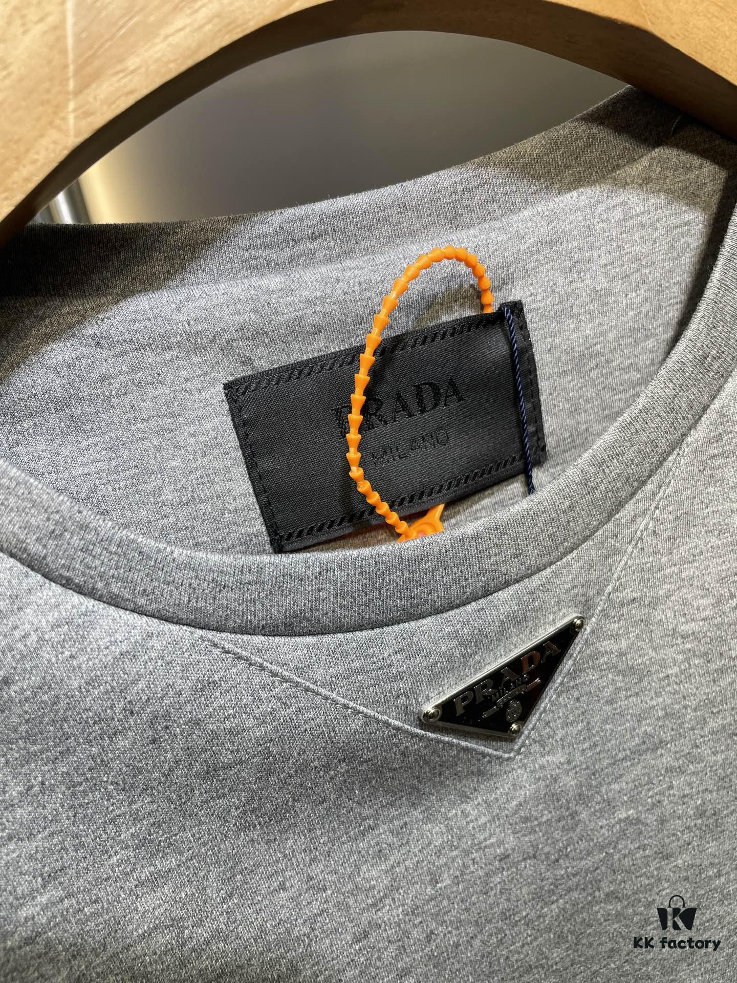 Prada Triangle Logo Short Sleeve T-Shirt