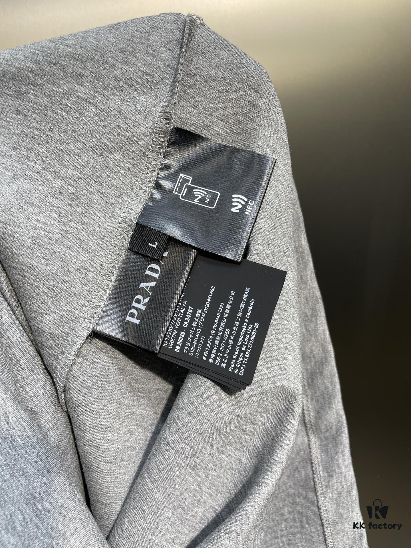 Prada Triangle Logo Short Sleeve T-Shirt