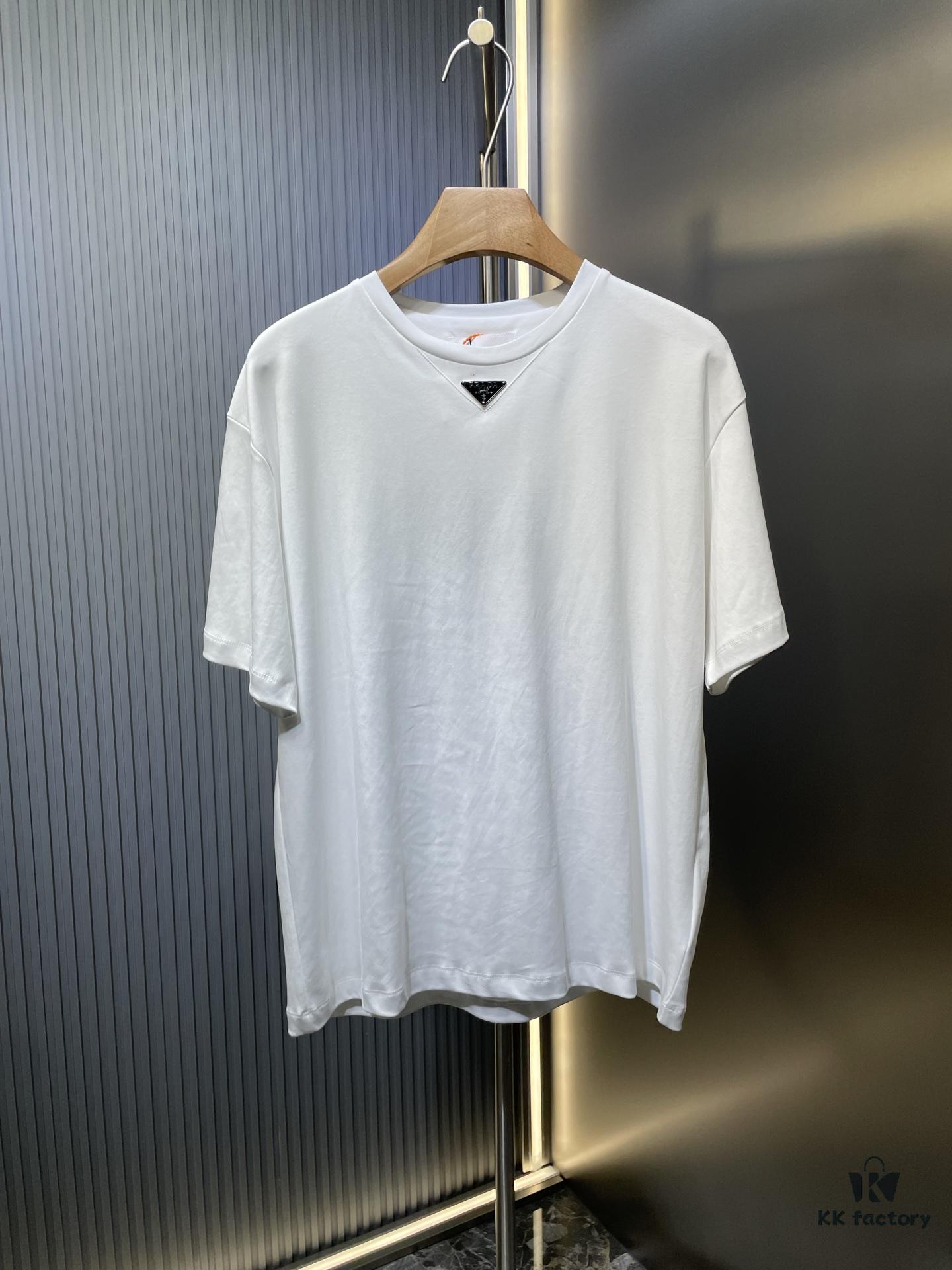 Prada Logo Triangle Short Sleeve T-Shirt