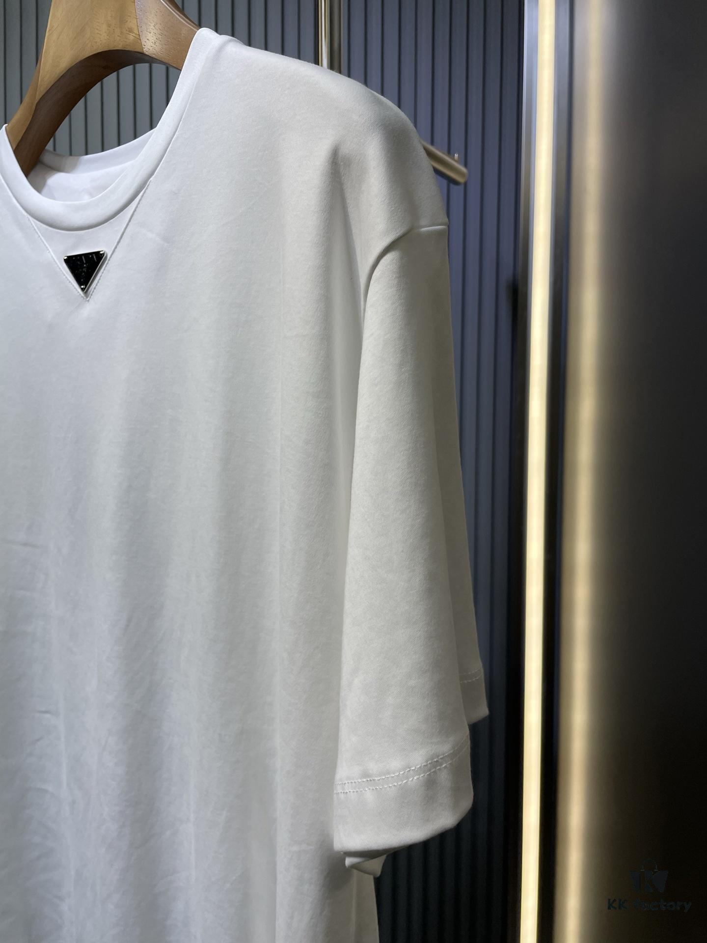 Prada Logo Triangle Short Sleeve T-Shirt