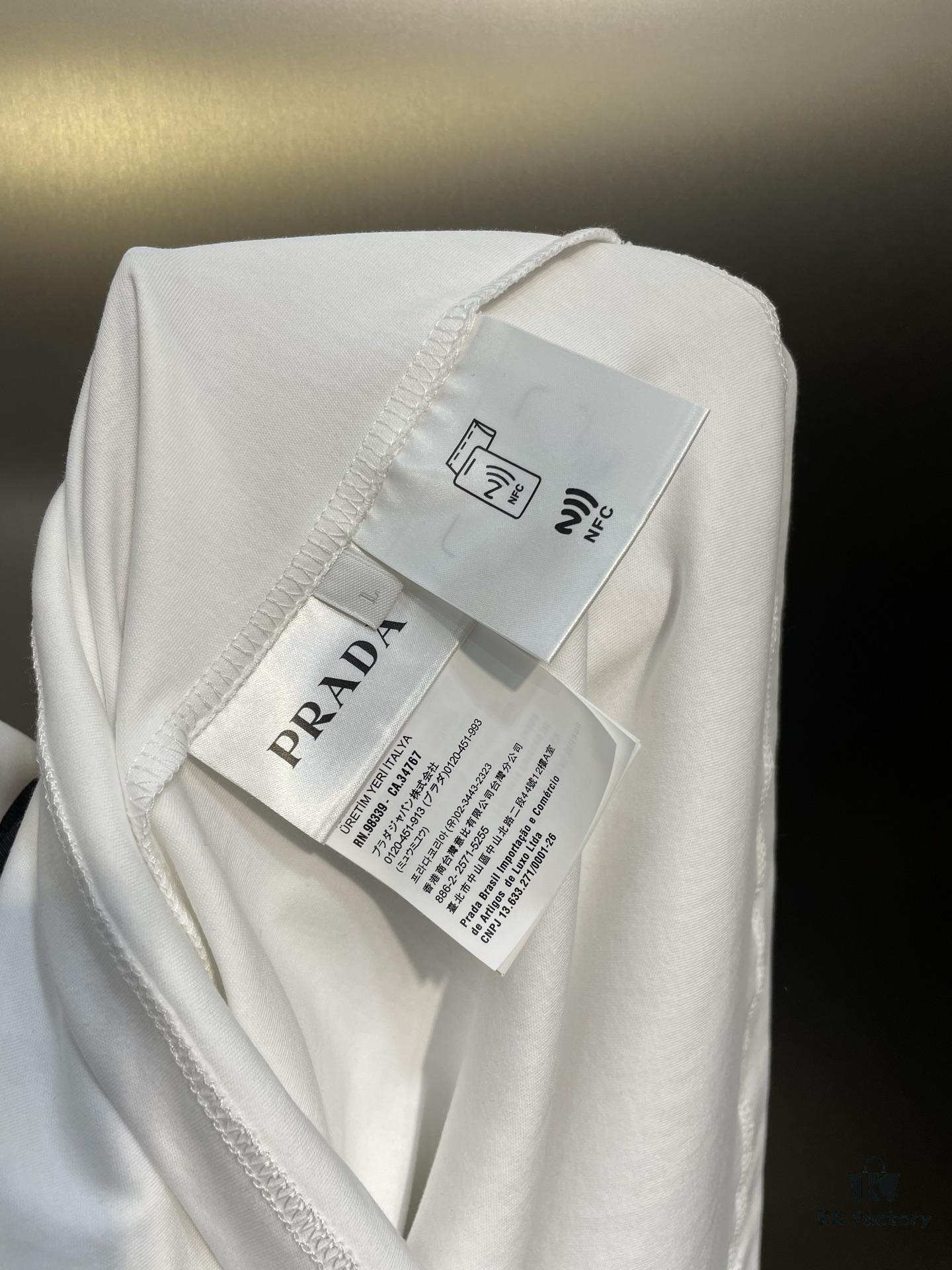 Prada Logo Triangle Short Sleeve T-Shirt