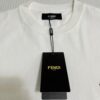 FENDI Men's 3D Embroidered Cotton Short Sleeve T-Shirt, Premium 280g Double-Layer Cotton Fabric, Comfortable and Soft, Spring/Summer New Arrival