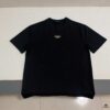 FENDI Men's Premium Cotton Short-Sleeve T-Shirt with 3D Embroidery, Spring and Summer New Arrival