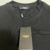 FENDI Men's Premium Cotton Short-Sleeve T-Shirt with 3D Embroidery, Spring and Summer New Arrival