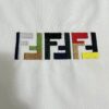 FENDI Men's Premium Cotton Embroidered Casual Short Sleeve T-Shirt, 280g Double-Layer Cotton Fabric, 3D High-End Embroidery, Spring and Summer New Arrival