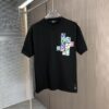 FENDI Fendi 2025 Spring/Summer New Arrival Round Neck Short Sleeve T-Shirt with Hand-Painted Front and Back Print, Made from 320g Double-Yarn Combed Cotton, Slightly Loose Fit, Soft and Substantial Fabric, Unisex Design