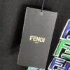 FENDI Fendi 2025 Spring/Summer New Arrival Round Neck Short Sleeve T-Shirt with Hand-Painted Front and Back Print, Made from 320g Double-Yarn Combed Cotton, Slightly Loose Fit, Soft and Substantial Fabric, Unisex Design