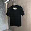FENDI Fendi 2025 Spring/Summer New Arrival Round Neck Short Sleeve T-Shirt with Hand-Painted Front and Back Print, Made from 320g Double-Yarn Combed Cotton, Slightly Loose Fit, Soft and Substantial Fabric, Unisex Design