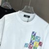 FENDI Fendi 2025 Spring/Summer New Arrival Round Neck Short Sleeve T-Shirt with Hand-Painted Front and Back Print, Made of Heavyweight 320g Double-Yarn Combed Cotton Fabric, Slightly Loose Fit, Soft and Substantial Fabric Texture, Unisex Design