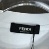 FENDI Fendi 2025 Spring/Summer New Arrival Round Neck Short Sleeve T-Shirt with Hand-Painted Front and Back Print, Made of Heavyweight 320g Double-Yarn Combed Cotton Fabric, Slightly Loose Fit, Soft and Substantial Fabric Texture, Unisex Design