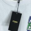 FENDI Fendi 2025 Spring/Summer New Arrival Round Neck Short Sleeve T-Shirt with Hand-Painted Front and Back Print, Made of Heavyweight 320g Double-Yarn Combed Cotton Fabric, Slightly Loose Fit, Soft and Substantial Fabric Texture, Unisex Design