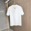 FENDI Fendi 2025 Spring/Summer New Arrival Round Neck Short Sleeve T-Shirt with Hand-Painted Front and Back Print, Made of Heavyweight 320g Double-Yarn Combed Cotton Fabric, Slightly Loose Fit, Soft and Substantial Fabric Texture, Unisex Design