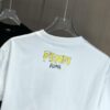 FENDI Fendi 2025 Spring/Summer New Arrival Round Neck Short Sleeve T-Shirt with Hand-Painted Front and Back Print, Made of Heavyweight 320g Double-Yarn Combed Cotton Fabric, Slightly Loose Fit, Soft and Substantial Fabric Texture, Unisex Design