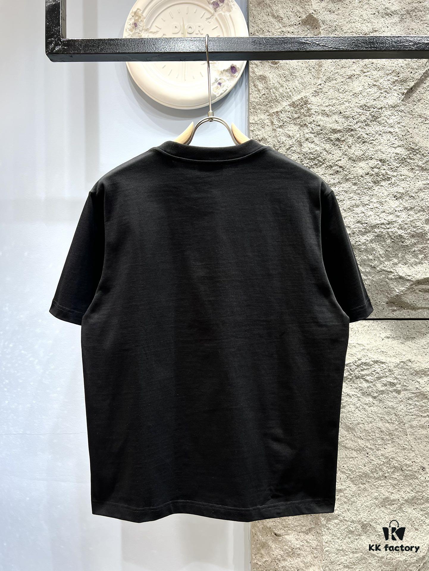 FENDI Candy-colored Embroidered Short Sleeve T-Shirt