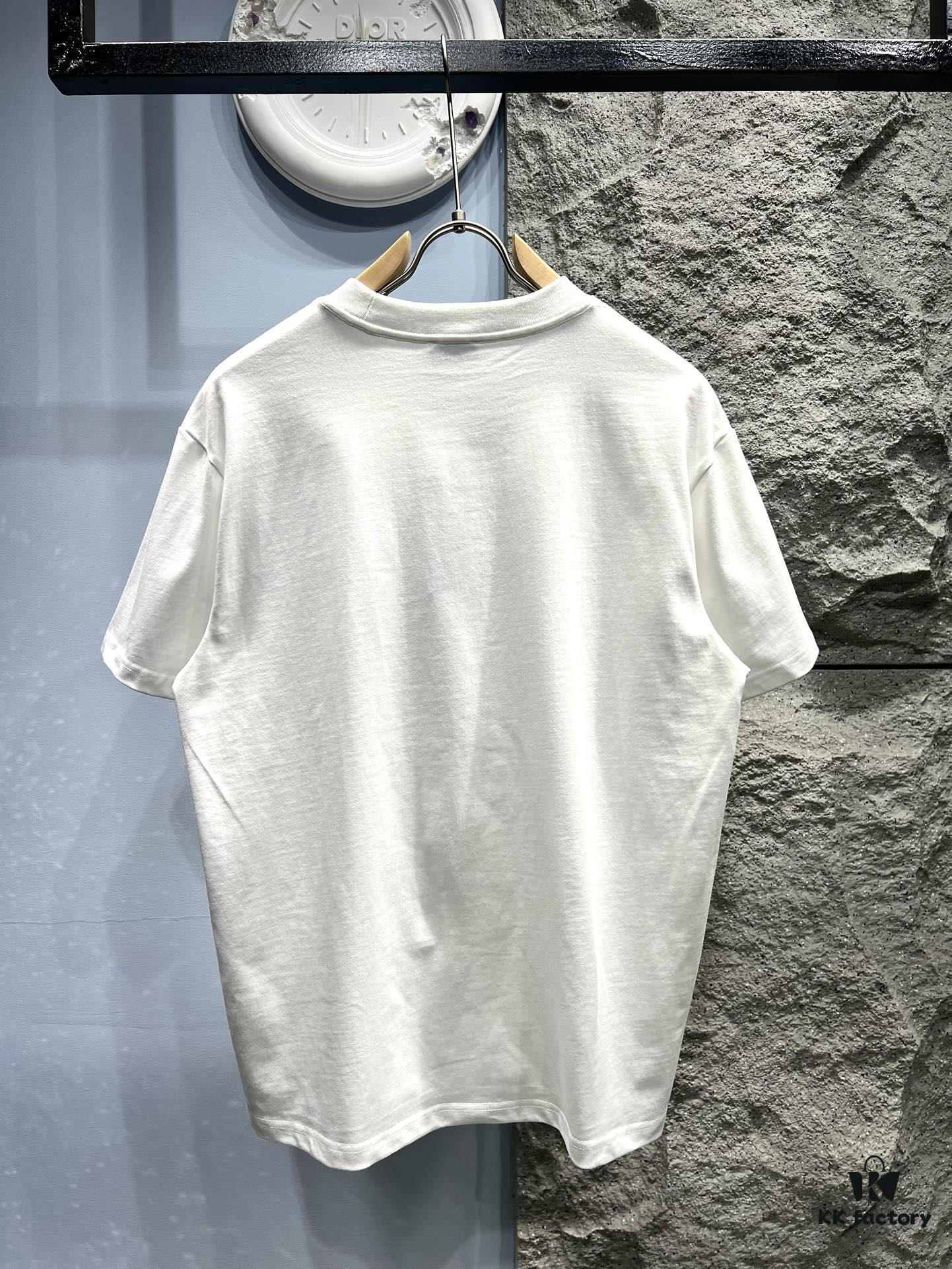 FENDI Fluorescent Letter Print Short-Sleeve T-Shirt