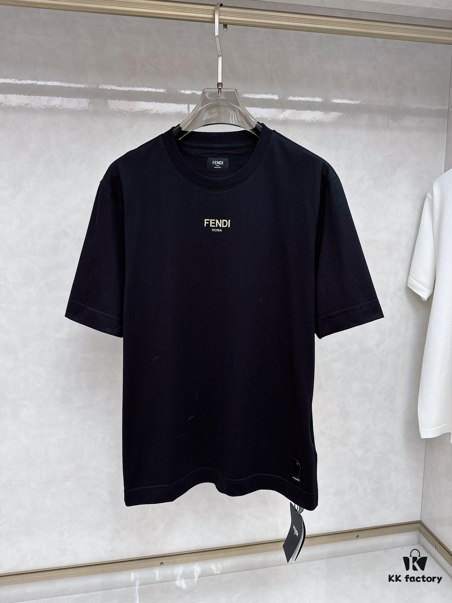 Fendi 2025 SS New Arrival Short Sleeve T-Shirt, Stylish and Minimalist Design