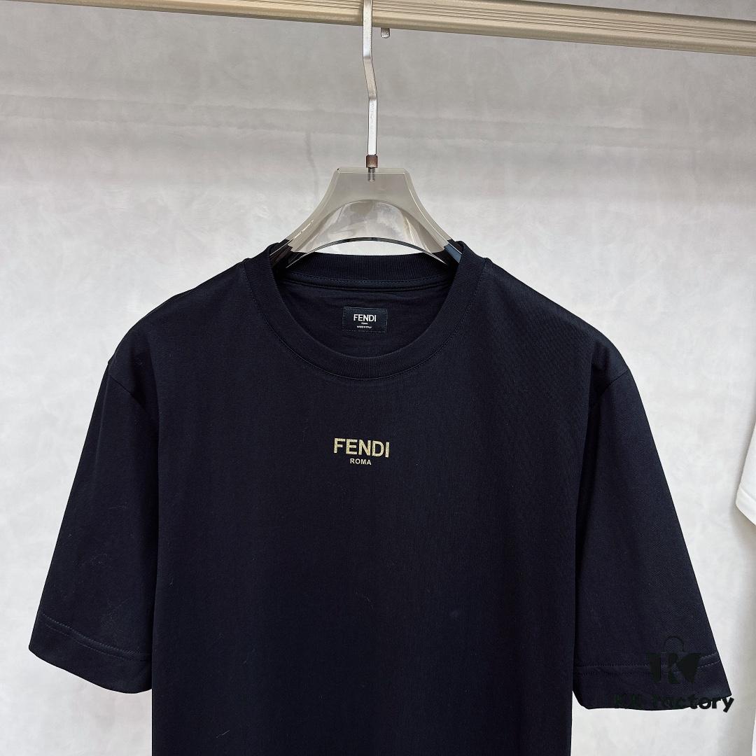 Fendi 2025 SS New Arrival Short Sleeve T-Shirt, Stylish and Minimalist Design