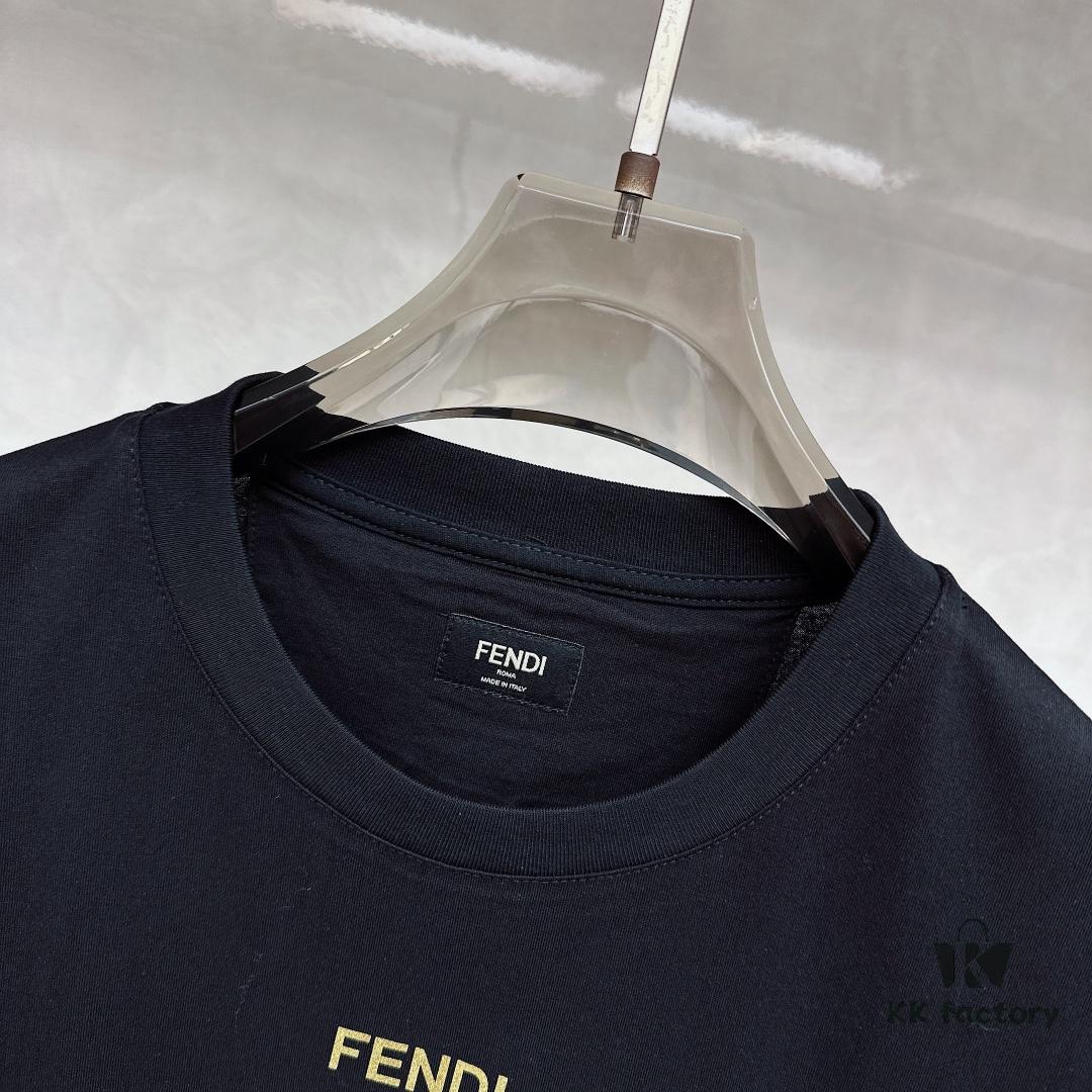 Fendi 2025 SS New Arrival Short Sleeve T-Shirt, Stylish and Minimalist Design