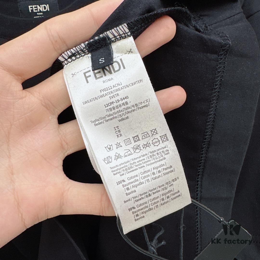 Fendi 2025 SS New Arrival Short Sleeve T-Shirt, Stylish and Minimalist Design