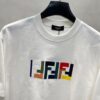 FENDI 25SS New Arrival Round Neck T-Shirt! Must-Have for Trendsetters! Custom Colorful Embroidered Logo on Chest. Classic Colors, Stylish and Fashionable. Youthful and Energetic Overall Look! Made from 280g High-Quality Cotton, Exceptionally Comfortable to Wear and Touch, with Delicate and Premium Texture.