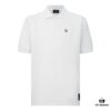 FENDI FF Logo Embossed Knit Polo Shirt with Metal Hardware