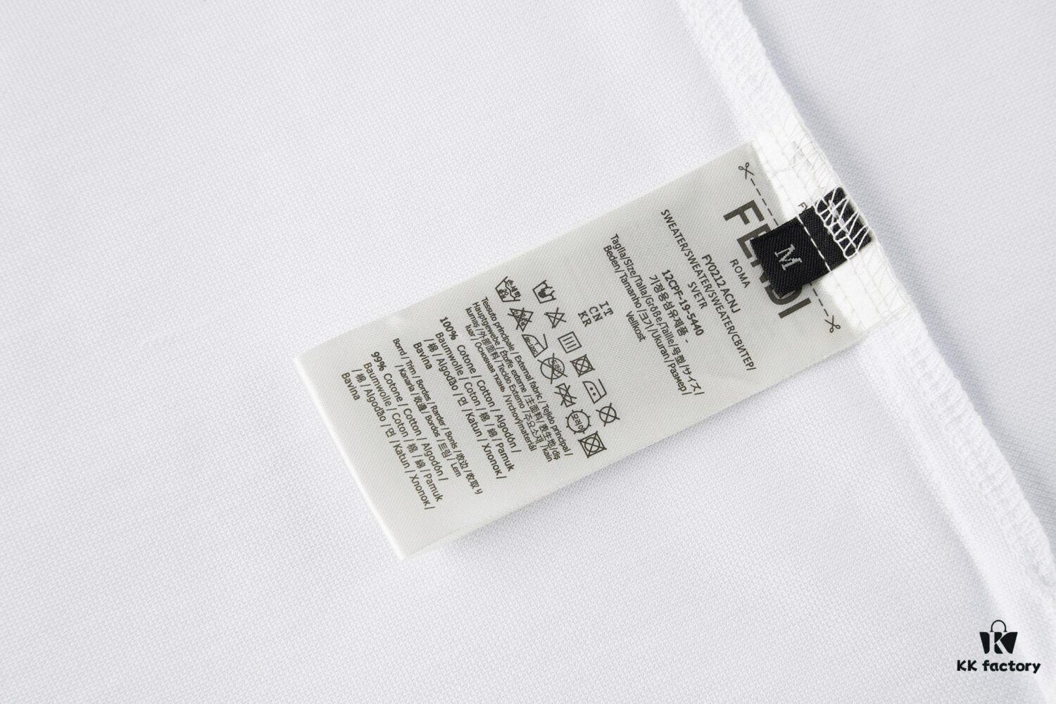 FENDI FF Logo Embossed Knit Polo Shirt with Metal Hardware