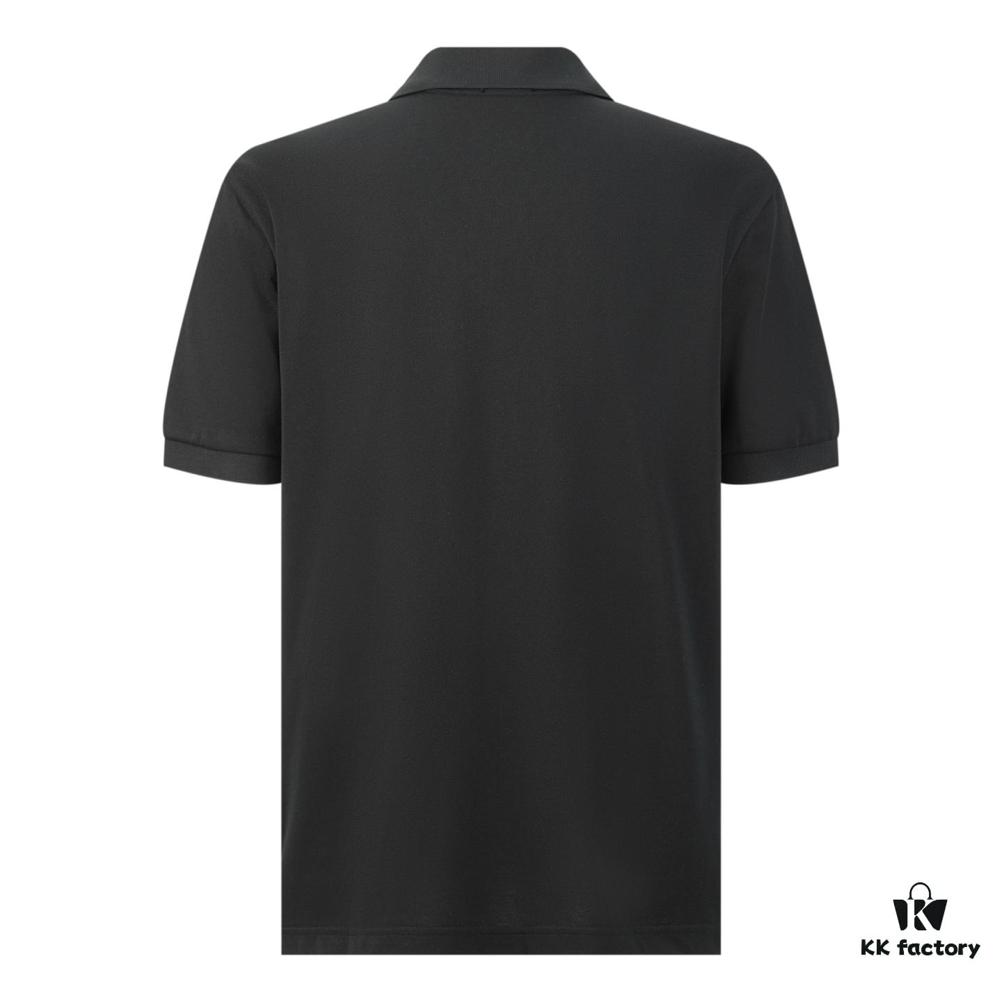 FENDI FF Logo Embossed Knit Polo Shirt