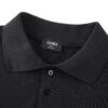 FENDI FF Logo Embossed Knit Polo Shirt