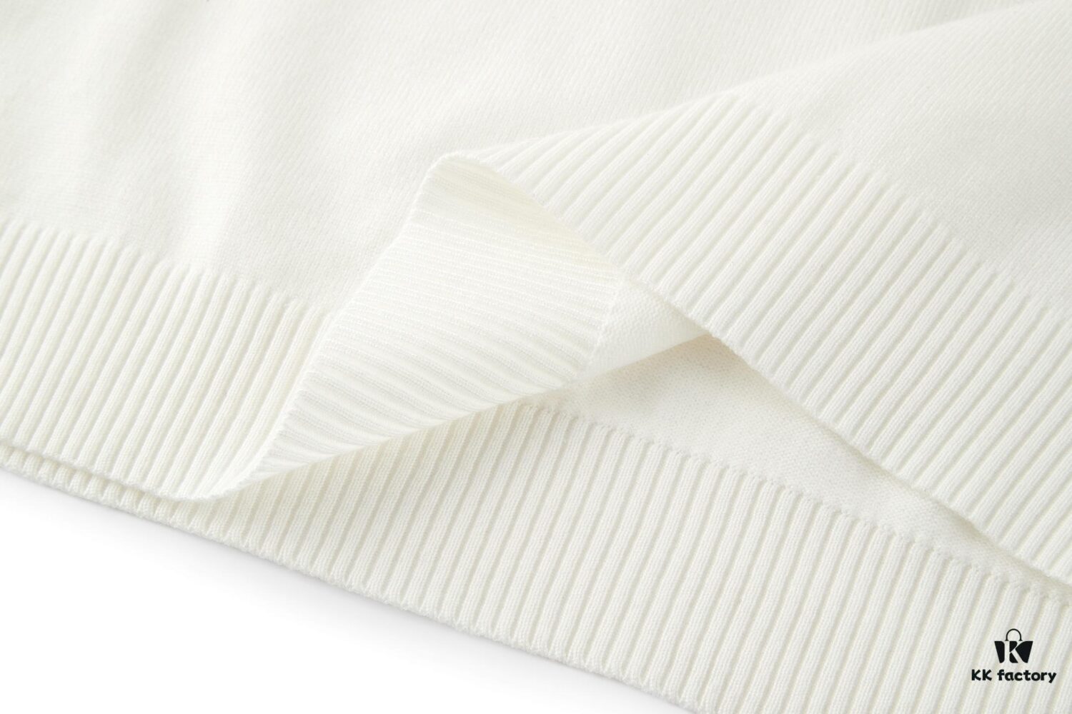 FENDI FF Logo Cotton-Wool Knit Short Sleeve Sweater