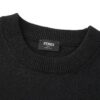 FENDI FF Logo Cotton-Wool Knit Short Sleeve Sweater