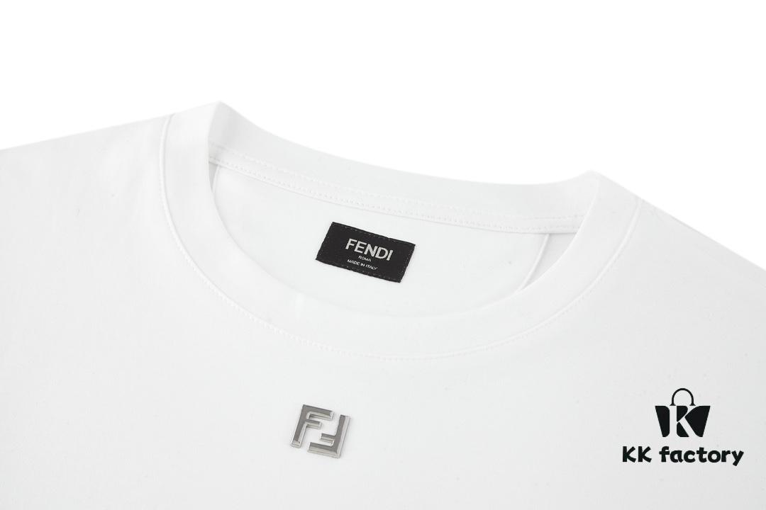 FENDI Hardware Embossed Short Sleeve T-Shirt